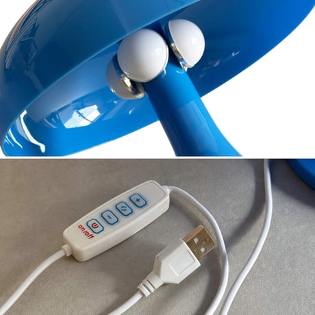 light-03410　USB カラー マッシュルーム テーブルランプ LED 5色