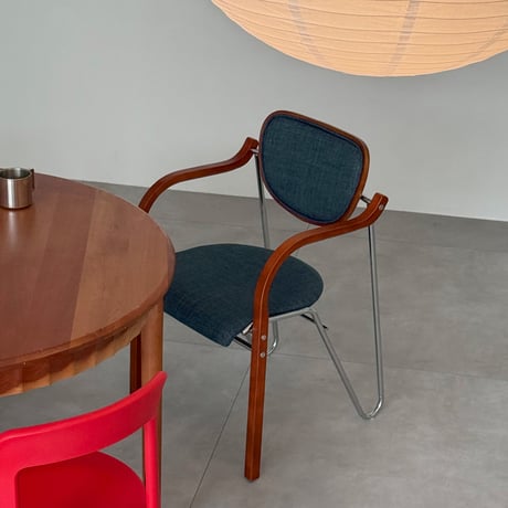 予約販売10月上旬～10月中旬頃発送予定　chair-03108　Curve Arm Chair ファブリック ダイニングチェア