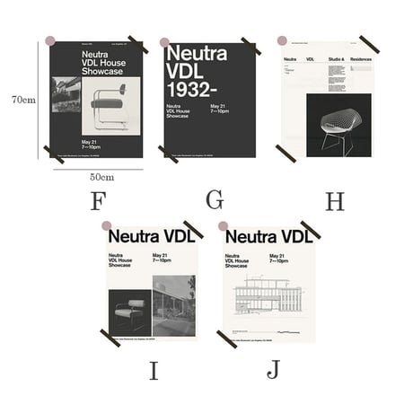 【一部予約商品】　poster-03106　Neutra VDL Studio and Residences シルバーフレーム アートポスター【ART OF BLACK】