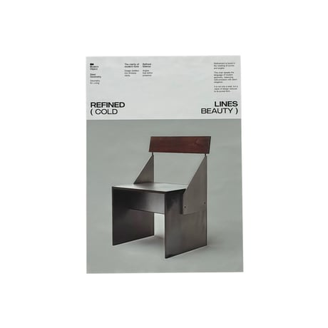 予約販売9月中旬～9月下旬頃発送予定　poster-03194　REFINED LINES シルバーフレーム付き ポスター 70×50cm