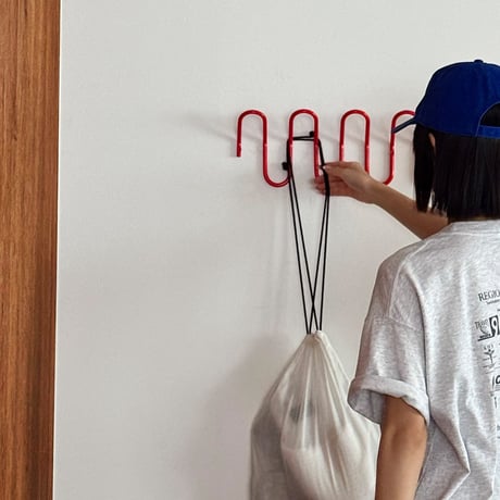 予約販9月中旬～9月下旬頃発送予定　wall-03136　Wave Iron Wall-Mounted ウェーブ ウォールフック