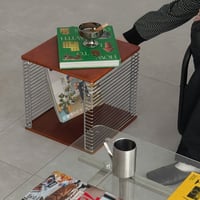 予約販売8月中旬～8月下旬頃発送予定　table-03224　プライウッド×ワイヤー サイドテーブル