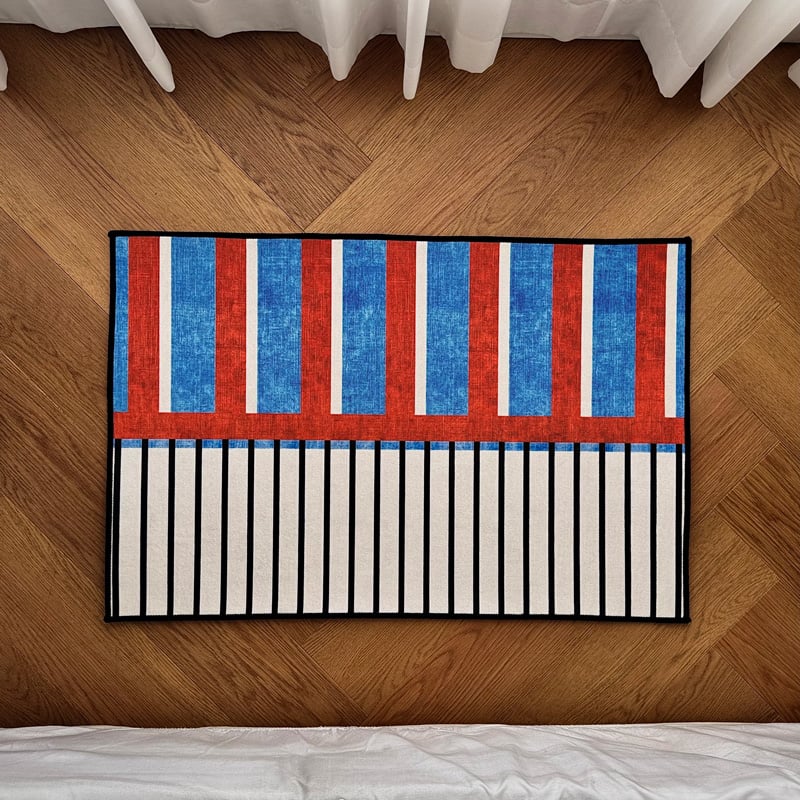 rug-03109 カラーブロック ストライプラグ 60×90cm | ART OF BLACK