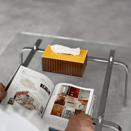 予約販売9月上旬～9月中旬頃発送予定　tissuebox-03099　バイカラー ボックス ティッシュケース