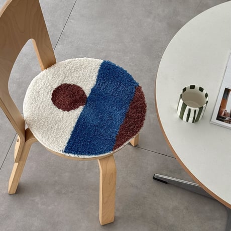 予約販売9月中旬～9月下旬頃発送予定　chairpad-03005　アート＆ストーリー ラウンドチェアパッド 40cm×40cm