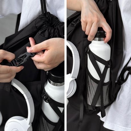 予約販売9月上旬～9月中旬頃発送予定　bag-03123　多機能 ナップサック ブラック