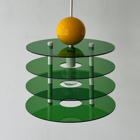 light-03372　Acrylic Flying Saucer ペンダントライト 口金E17