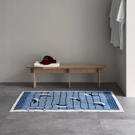 予約販売10月上旬～10月中旬頃発送予定　 rug-03116　Rippling Pool プール ラグ 80×120cm