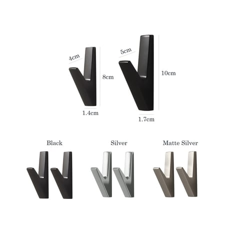 wall-03137　V-shape メタル ウォールフック 2個セット