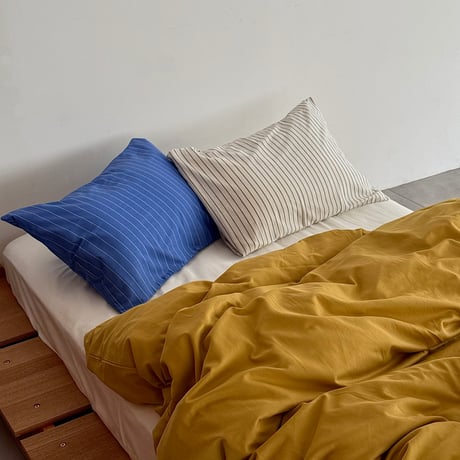 beddingsets-03188　yellow×blue stripe×white stripe 布団カバーセット