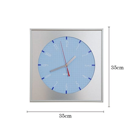 予約販売10月下旬～11月上旬頃発送予定　clock-03135　POOL GRID スクエアウォールクロック 掛け時計 静音