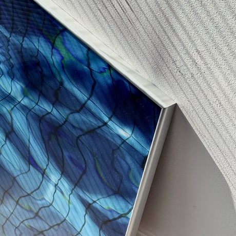 予約販売9月下旬～10月上旬頃発送予定　poster-03206　POOL SURFACE シルバーフレーム付き ポスター 70×50cm