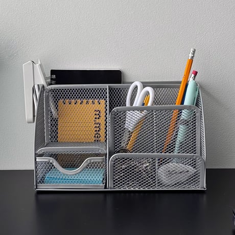 stationery-03058　スチール メッシュ デスクオーガナイザー