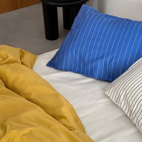 beddingsets-03188　yellow×blue stripe×white stripe 布団カバーセット