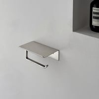 予約販売10月上旬～10月中旬頃発送予定　wall-03142　棚付き ステンレス トイレットペーパーホルダー ヘアライン仕上げ