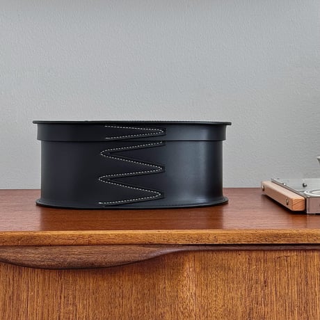 box-03080　リサイクルレザー SHAKER BOX オーバル シェーカーボックス
