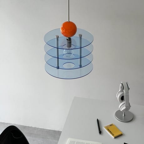 light-03372　Acrylic Flying Saucer ペンダントライト 口金E17