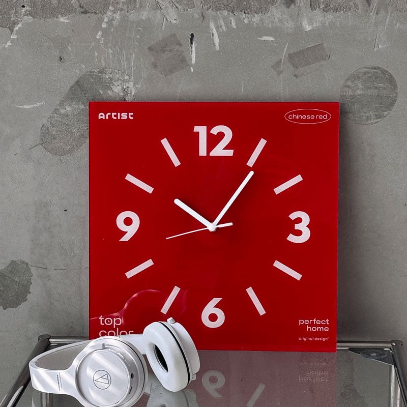 clock-03127 グラフィック カラー アクリルパネル 掛け時計 静音 | ART
