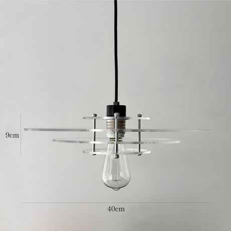 light-03207　クリア フラットレイヤーシェード Large ペンダントライト 口金E26