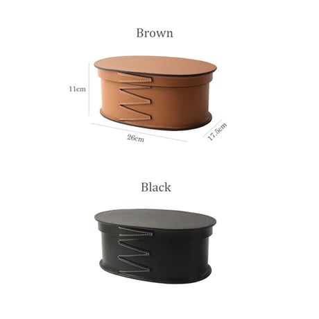 box-03080　リサイクルレザー SHAKER BOX オーバル シェーカーボックス