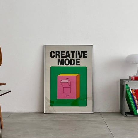 予約販売7月下旬～8月上旬頃発送予定　poster-03192　CREATIVE MODE シルバーフレーム付き ポスター 70×50cm