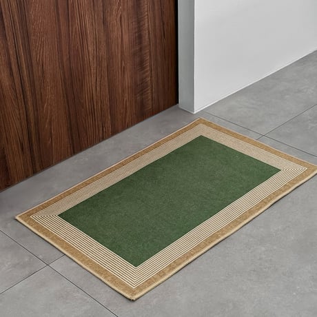 予約販売9月中旬～9月下旬頃発送予定　rug-03110　バイカラー ラインフレーム ラグ 50×80cm