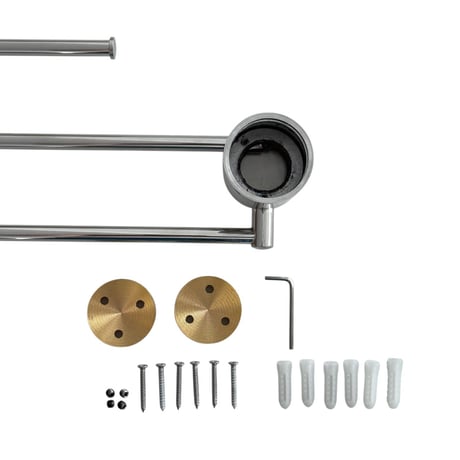 予約販売10月中旬～10月下旬頃発送予定　wall-03143　Swing Arm ステンレス 折りたたみ タオルハンガー
