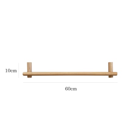 wall-03066　ウッド ハンガーバー 60cm 無垢材