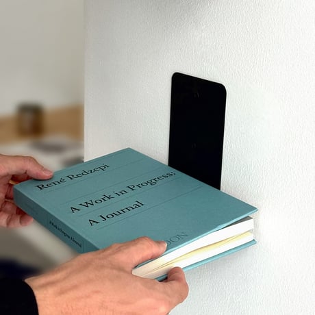 wall-03145　FLOATING BOOK SHELF 本を浮かせるシェルフ 同色2個セット