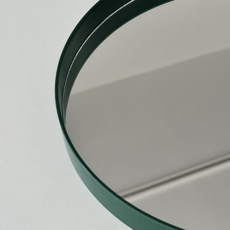 予約販売9月上旬～9月中旬頃発送予定　mirror-03176　カラーストラップ ラウンドウォールミラー 直径26cm