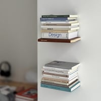 予約販売10月中旬～10月下旬頃発送予定　wall-03145　FLOATING BOOK SHELF 本を浮かせるシェルフ 同色2個セット