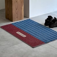 予約販売9月下旬～10月上旬頃発送予定　mat-03120　WELCOME グリッドデザイン 泥落としマット 60cm×90cm