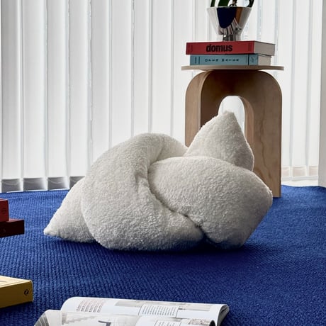 予約販売10月下旬～11月上旬頃発送予定　cu-03154　マイクロファイバー もこもこ ノットクッション