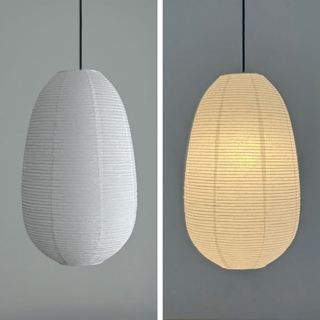 light-03313　Oblong Rice Paper Shade 和紙 ペンダントライト