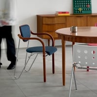 予約販売8月中旬～8月下旬頃発送予定　chair-03108　Curve Arm Chair ファブリック ダイニングチェア