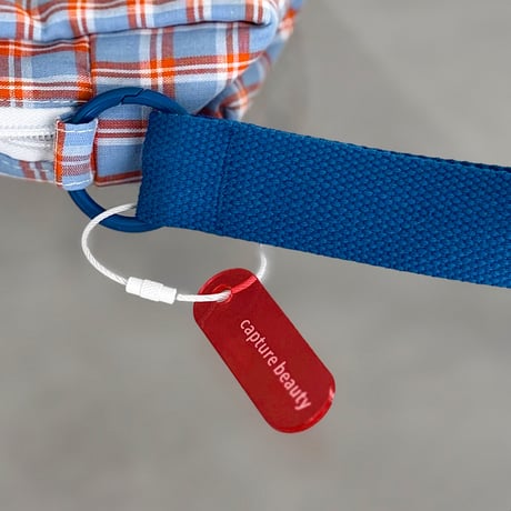 【一部予約商品】　pouch-03011　ストラップ ＆ キーホルダー付き チェック柄 マルチポーチ ペンケース