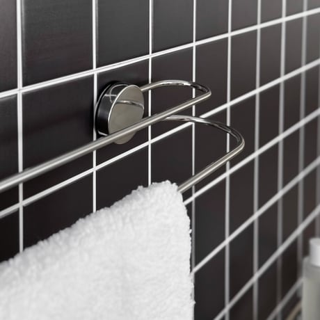 予約販売9月中旬～9月下旬頃発送予定　wall-03135　Double Loop ステンレス タオルハンガー 吸盤 W43cm / 63cm