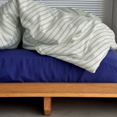 予約販売9月上旬～9月中旬頃発送予定　beddingsets-03178　green stripe×blue violet ストライプ リバーシブル 布団カバーセット