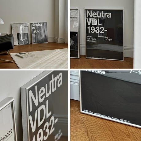 【一部予約商品】　poster-03106　Neutra VDL Studio and Residences シルバーフレーム アートポスター【ART OF BLACK】