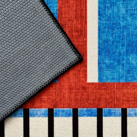 rug-03109 カラーブロック ストライプラグ 60×90cm