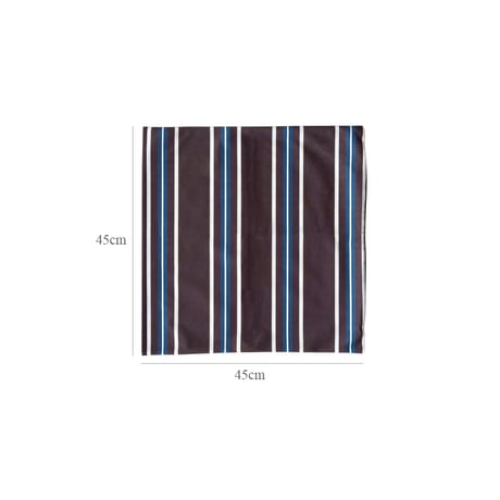 予約販売10月上旬～10月中旬頃発送予定　cu-03149　dark brown×blue×white ストライプ クッションカバー 45cm×45cm