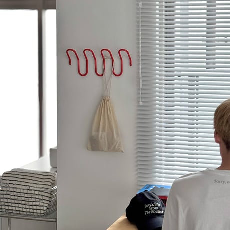 予約販9月中旬～9月下旬頃発送予定　wall-03136　Wave Iron Wall-Mounted ウェーブ ウォールフック