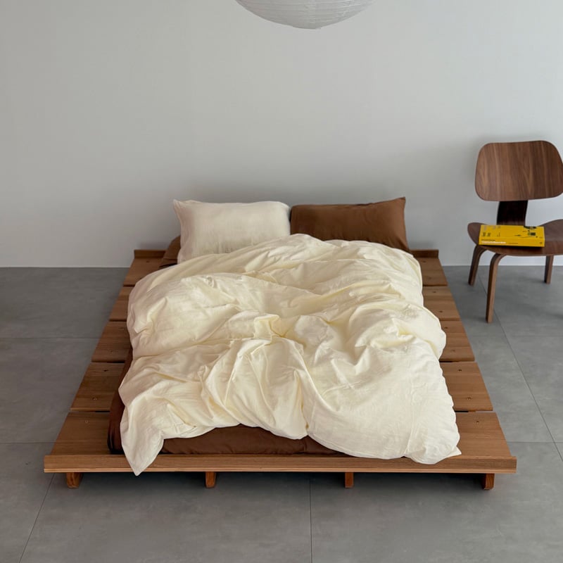 beddingsets-03098 cream×brown 布団カバーセット | ART OF