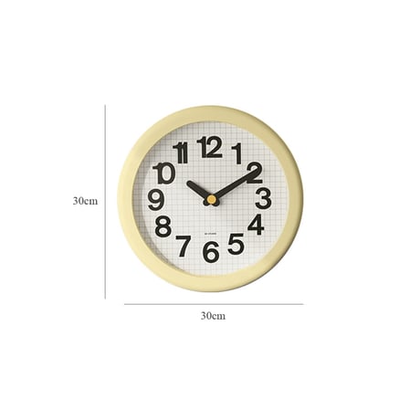 clock-03099　グリッドパターン ラウンド ウォールクロック 掛け時計 静音