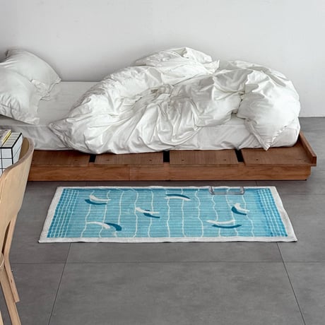 予約販売10月上旬～10月中旬頃発送予定　 rug-03116　Rippling Pool プール ラグ 80×120cm