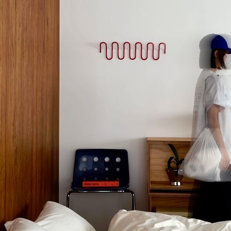 予約販9月中旬～9月下旬頃発送予定　wall-03136　Wave Iron Wall-Mounted ウェーブ ウォールフック