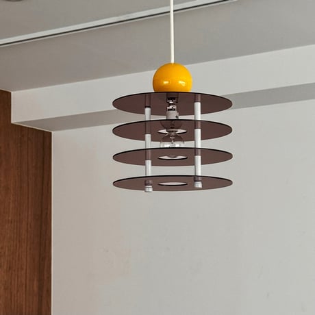 light-03372　Acrylic Flying Saucer ペンダントライト 口金E17
