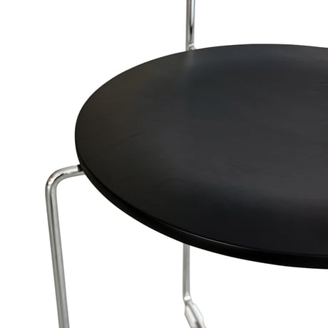 予約販売11月中旬～11月下旬頃発送予定　chair-03118　カーブアーム フォールディングチェア ブラック