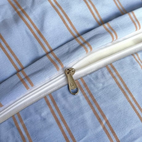 beddingsets-03215　No need for perfection, just comfort メッセージ入り ダブルストライプ 布団カバーセット