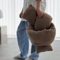 予約販売10月中旬～10月下旬頃発送予定　cu-03155　ループボア もこもこ ノットクッション